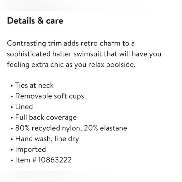 Lauren Ralph Lauren Halter One-Piece Swimsuit - Picture 7 of 7